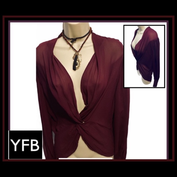 NWT YOUNG FABULOUS &BROKE On The Road Haty CHIFFON TOP - Picture 12 of 12